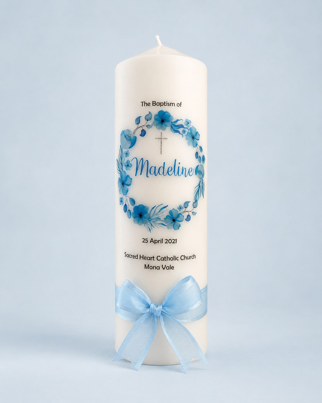 Madeline Baptism Candle by Flame of Faith